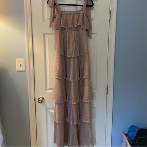 - Show Me Your Mumu | Magic Mauve Glimmer | ruffle bridesmaid long dress  …